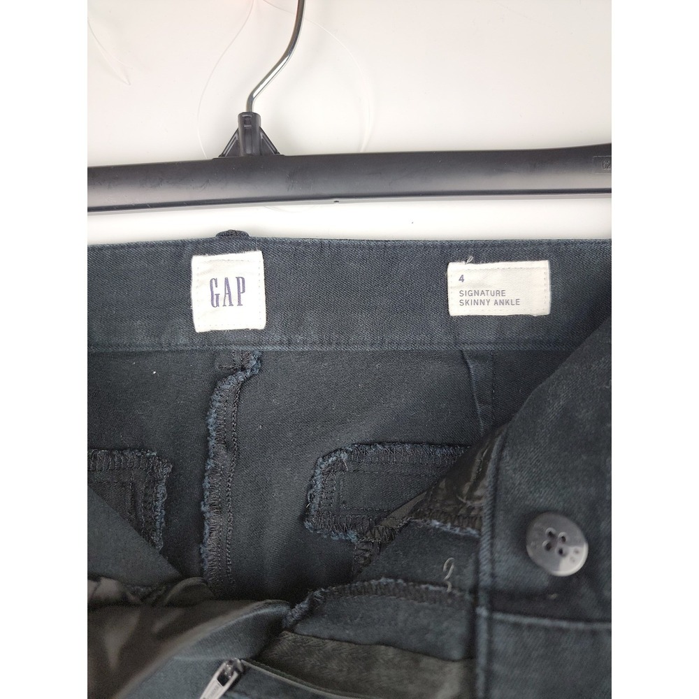GAP Signature Skinny Ankle Pants Black Women's Size 4 - Picture 11 of 12